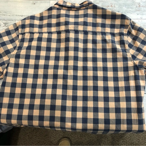 Aeropostale Blue and Tan Casual Button Down Shirt - Picture 4 of 5